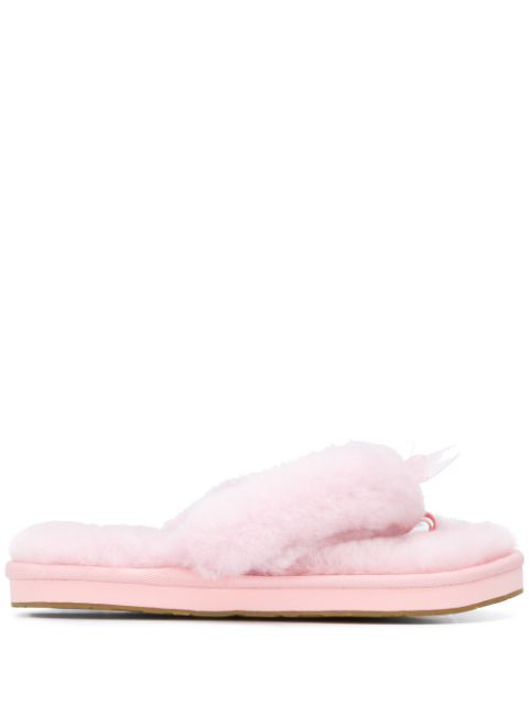 ugg flip flops with fur