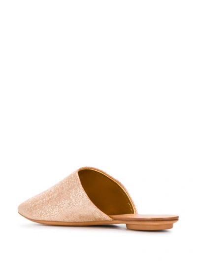 Shop Forte Forte Metallic Pointed Shoes In Neutrals