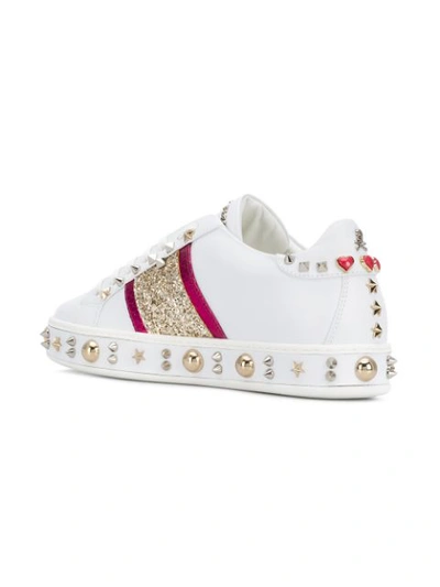 Shop Philipp Plein Exclusive Low-top Sneakers In White