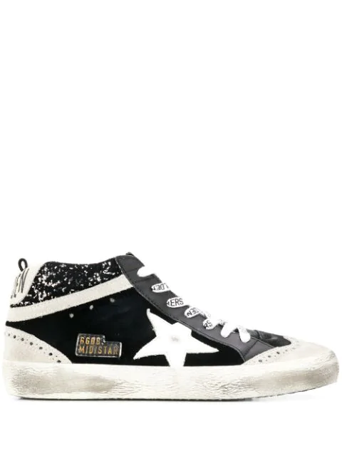 golden goose black velvet sneakers