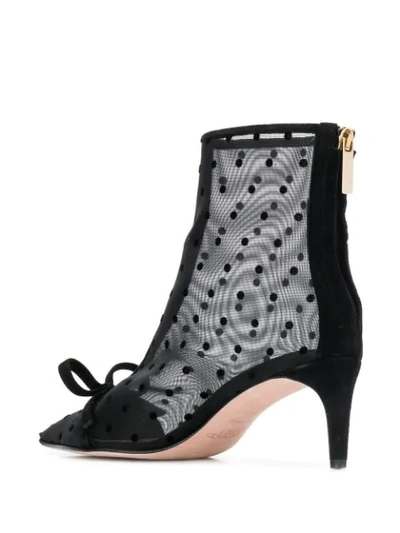 Shop Red Valentino Red(v) Bow Detail Boots In Black