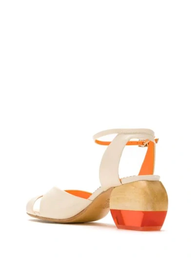 Shop Sarah Chofakian Nanda Leather Sandals In Cabraegoaveia