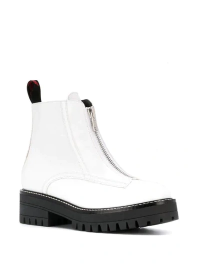 Shop Philosophy Di Lorenzo Serafini Zip Front Ankle Boots In White