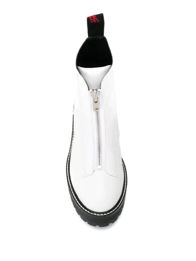 Shop Philosophy Di Lorenzo Serafini Zip Front Ankle Boots In White