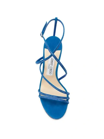 Shop Jimmy Choo Dudette 100mm Sandals In Blue