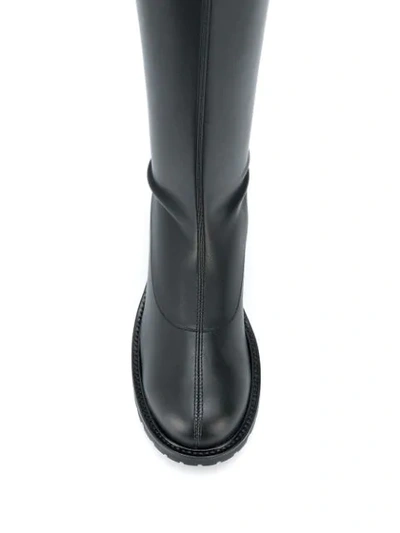 Shop Giuseppe Zanotti Embellished Heel Knee High Boots In Black