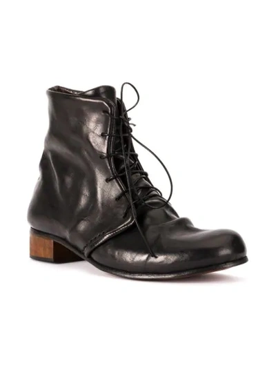 Shop Munoz Vrandecic Laced Ankle Boots - Black