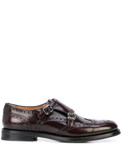 Shop Church's Lana R Monk Brogues In Burgundy