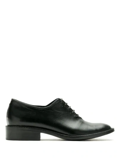 Shop Reinaldo Lourenço Leather Oxford Shoes In Black