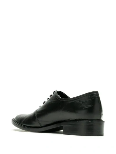 Shop Reinaldo Lourenço Leather Oxford Shoes In Black
