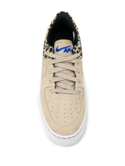 Shop Nike Air Force One Sneakers In Neutrals