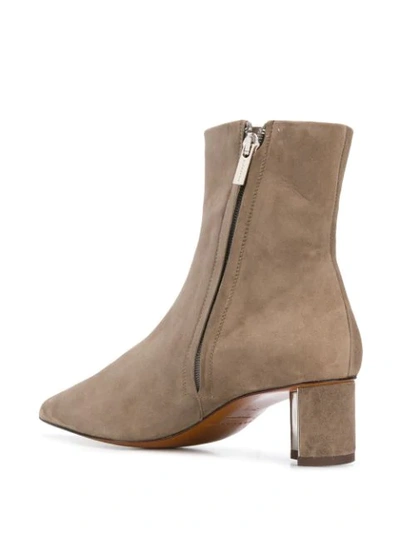 Clergerie Secret Suede Point Toe Booties In Neutrals