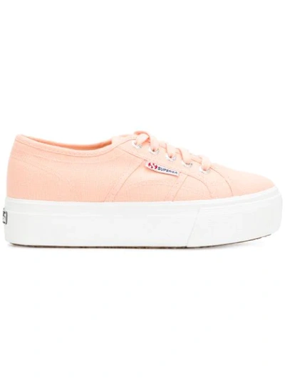 Shop Superga Platform Low Top Sneakers - Pink