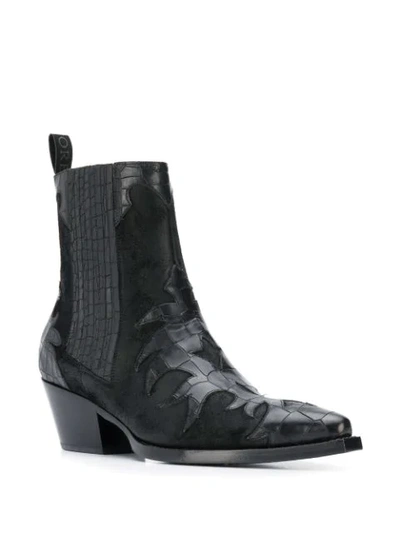 Shop Sartore Western Boots In Black