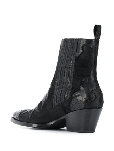 Shop Sartore Western Boots In Black