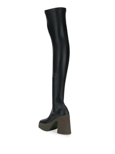 Shop Stella Mccartney Platform Thigh-high Boots In Black