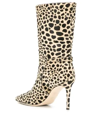 Shop Giuseppe Zanotti Leopard Print Boots In Brown
