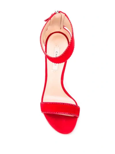 Shop Casadei Ankle Strap Stiletto Sandals In Red