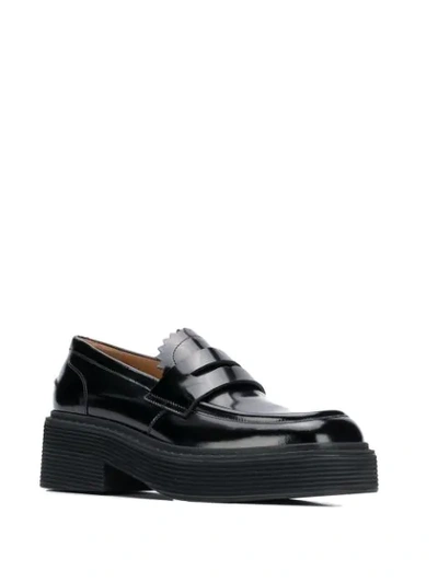 Shop Marni Chunky Platform Loafers In Black