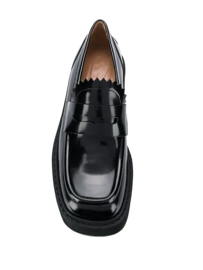 Shop Marni Chunky Platform Loafers In Black