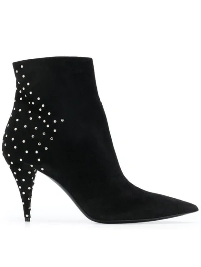 Shop Saint Laurent Kiki 85 Boots In Black