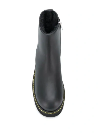 Shop Marni Platform Ankle Boots In Black