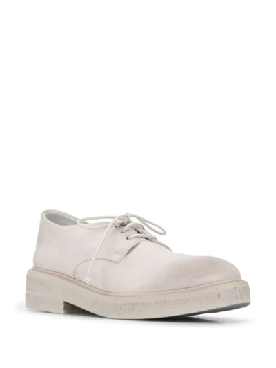 Shop Marsèll Distressed Lace-up Shoes In Neutrals