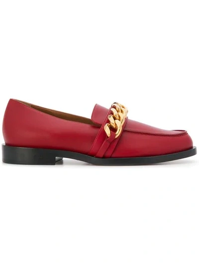 Shop Givenchy Chain Trim Loafers