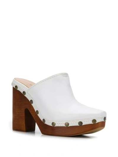 Shop Jacquemus Les Sabots Mules In White