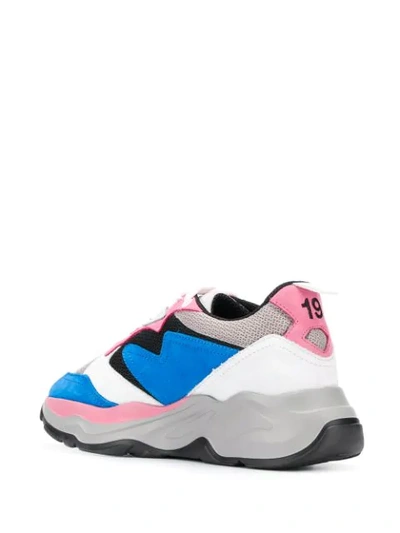 MSGM LOGO COLOURBLOCK SNEAKERS - 蓝色