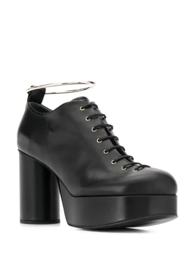 Shop Jil Sander Lace-up Platform Shoes In Black
