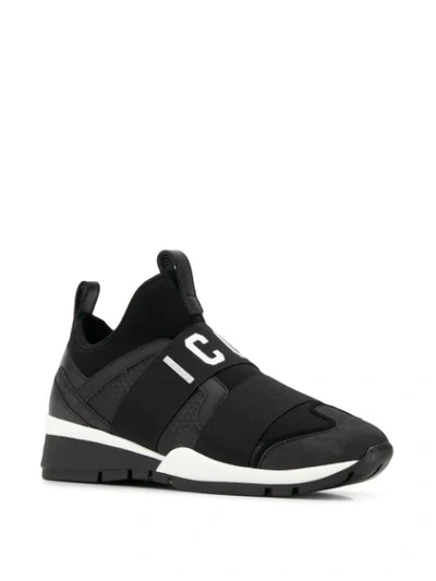 Shop Dsquared2 Icon Panelled Sneakers In Black