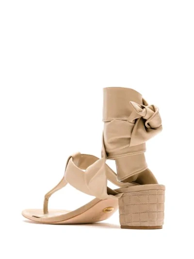 Shop Andrea Bogosian Pillas Leather Sandals In Neutrals