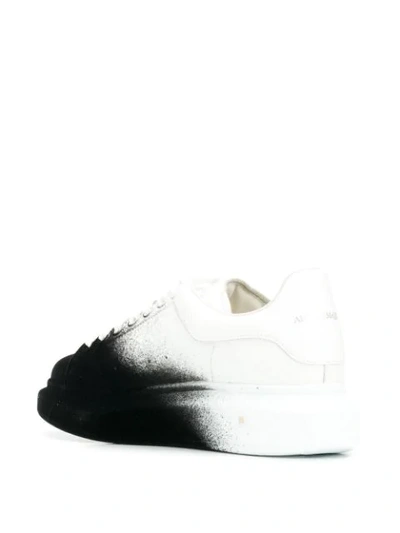 Shop Alexander Mcqueen Spray Effect Lace-up Sneakers In White