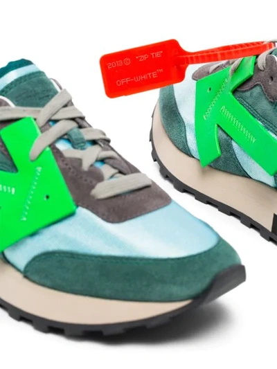 Shop Off-white Runner Low-top Arrow Sneakers In Green
