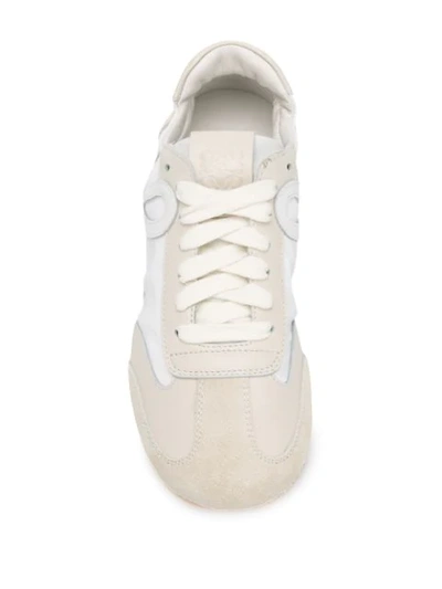 Shop Loewe Low-top Runner Sneakers In White