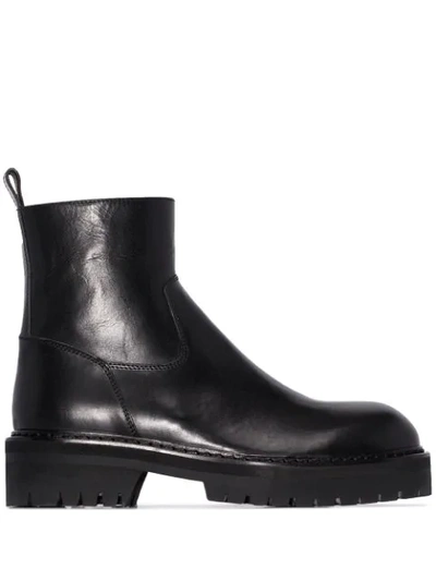Shop Ann Demeulemeester Tucson Chunky Ankle Boots In Black