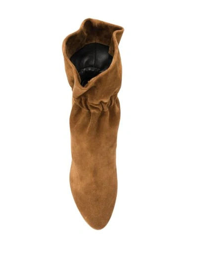 Shop Saint Laurent Niki Boots In Brown