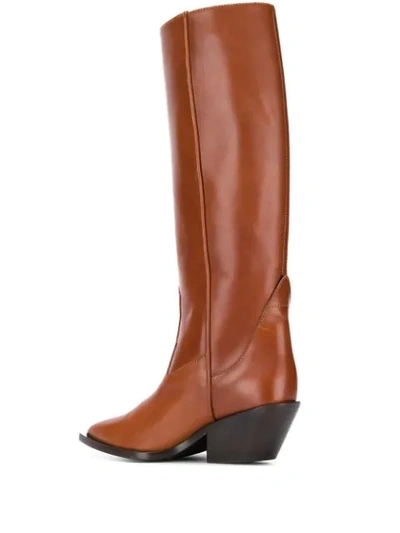 Shop A.f.vandevorst Knee-length Pointed Boots In Brown