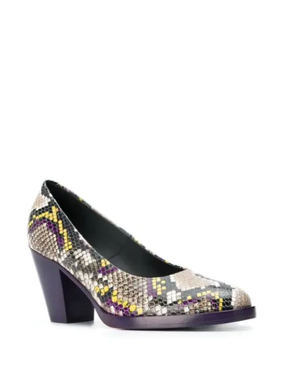 Shop A.f.vandevorst Snakeskin Effect Pumps In Purple