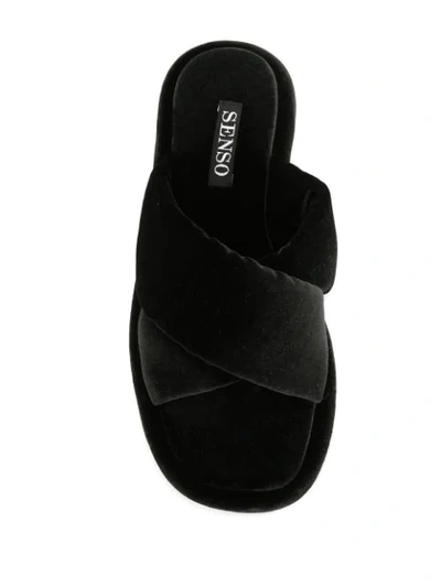 Shop Senso Inka Velvet Sandals In Black