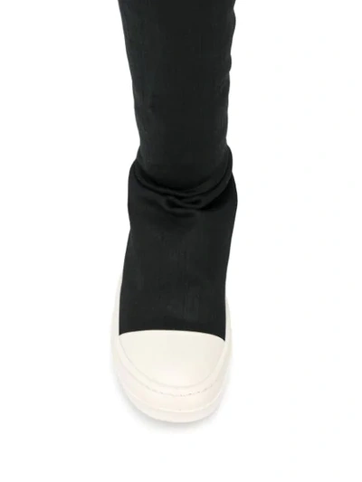 Shop Rick Owens Drkshdw Stretch Sock Sneakers  In 99 Black