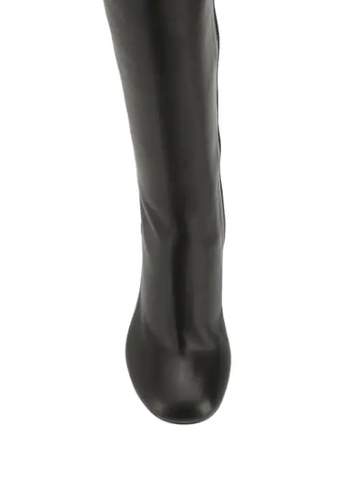 Shop Mm6 Maison Margiela Knee-high Boots In T8013 Blcak