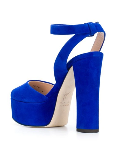 Shop Giuseppe Zanotti Design Platform Sandals - Blue