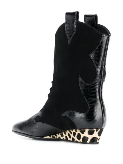 Shop Giuseppe Zanotti Wedge Ankle Boots In Black