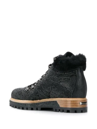 Shop Le Silla Crystal Embellished Boots In Black
