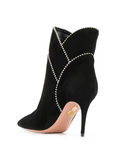 Shop Aquazzura Layered Ankle Boots In Black