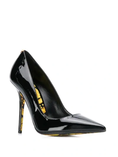 Shop Versace 110 Décolleté Pointed Toe Pumps In Black