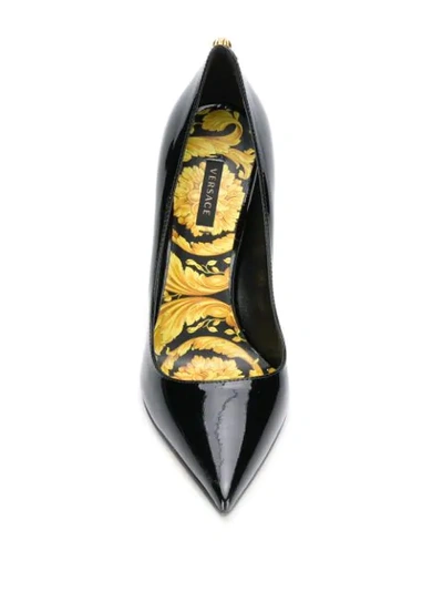 Shop Versace 110 Décolleté Pointed Toe Pumps In Black