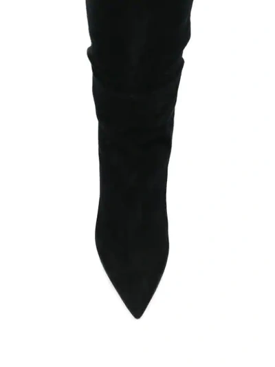 Shop Santoni Thigh-high Boots In Black